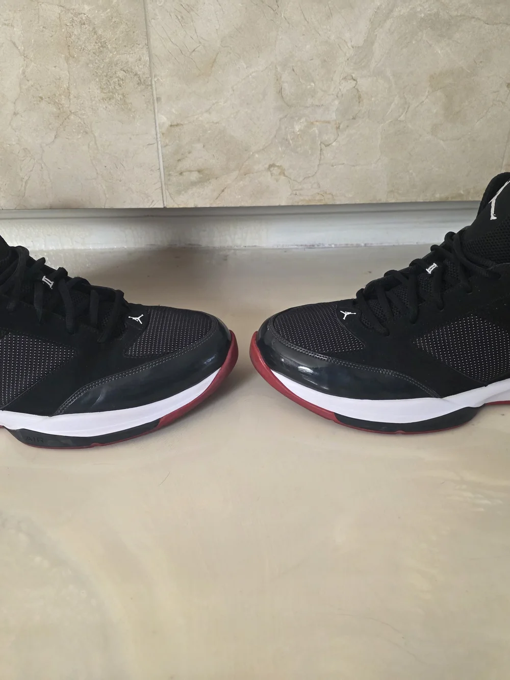 Air Jordan BCT Mid2 Men's Black and Red Retro Basketball Sneakers